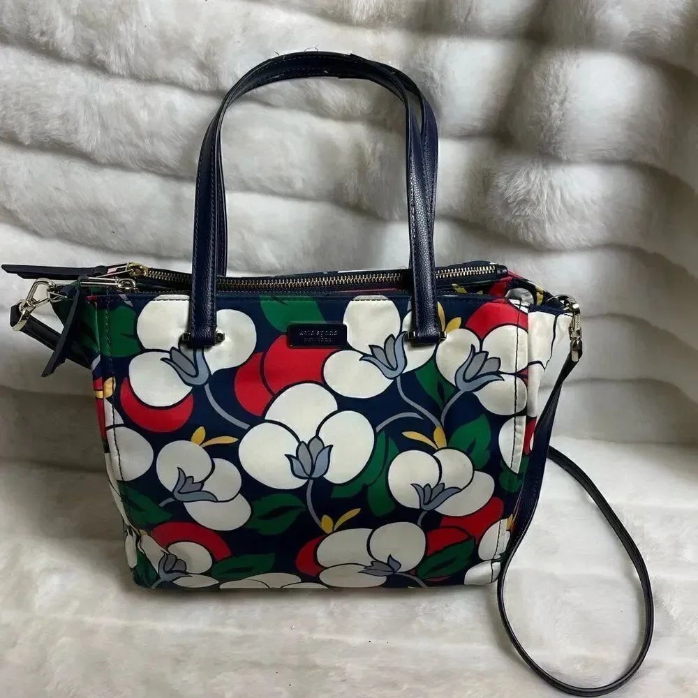 Kate Spade Dawn Breeze multi color Nylon Medium Satchel/Shoulder bag .